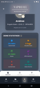 Statistiken und Stimmungsverlauf in der App